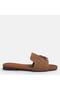 Large Size Women's Tan Suede Tassel Detailed Casual Slippers 41-42-43-44 - 8