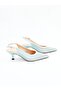Women's Genuine Leather Heeled Shoes Blue - 2