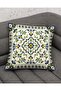 Mediterranean Lemon Themed Digital Printed Gift Set of 4 Throw Pillow Covers in Blue and Yellow Colors - 5