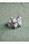 Pinterest Steel Ring with Stone Butterfly & Flower Detail - 2