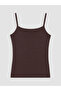 Brown U-Neck Women's Underwear Undershirt - 7
