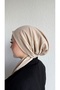 Cream Shimmering Glittery Cheesecloth Scarf Bonnet - Non-Slip, Anti-Sweat (Non-Slip) - 3