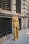 Women's Floral Embroidered Hidden Button Detail Shirt Linen Set Oil Green - 2