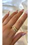 Women's Gold Color Prism Model Stone Adjustable Ring
