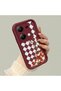 Xiaomi Redmi Note 13 Pro 4g Compatible Case Camera Protector Claret Red Silicone Couple Phone Case Floral Pattern - 2