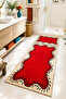 Orchat Orange 60X100 50X60 Non-Slip Base 2-Piece Bathroom Mat Set