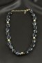 Zr Model Oval Plastic Necklace - Black - 2