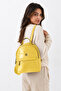 Yellow Women's Parachute Fabric Lightweight Daily Backpack Multi-Compartment Zippered School Travel City Use - 2