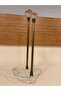 Paper Towel Holder Crystal and Brass Color Antique Height 32 cm Diameter 15 cm - 2