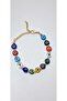 Colorful Evil Eye Beaded Adjustable Gold Chain Detailed Women's Bracelet - 3
