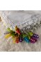 Handmade Rainbow Spring Beaded Crochet Border Writing Edge Cheesecloth Yemeni Dowry Bag Circle - 3