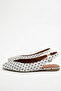Siena Women's White Polka Dot Square Toe Ballerina Slingback - 4