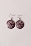 Handmade Bohemian Earrings with Copper Lilac Motif - 3