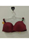 Women's Strapless Non-Padded Micro Fabric Burgundy Bra