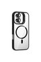 iPhone 16 Case with Camera Stand, Magsafe Supported, Transparent Back, Silicone Omsy - 3