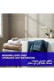 Home Dwell Premium Bath Towels Set - Set of 4 - 100% Cotton Highly Absorbent Bath Towels - Hotel & Spa Quality Bath Towels - White, Grey, Camel & Blue - 4