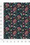 100% Cotton Satin Fabric 100X155 cm Navy Blue Pink Floral Patterned Decorative Patchwork Fabric - 4