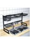 Dish Rack Stainless Steel Drainer Kitchen Shelves Sink Drip Supplies Bracket Drying - 5