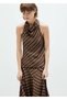 Kareli drape bluz