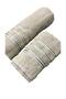 2 Piece Bath and Hand Towel Set Brown Cotton - 6
