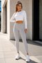 2-Pack Women's 95% Cotton High Waist Stretchy Lycra Long Leggings Set Non-See-Through Gathering Casual Sports Comfortable Basic Two-Piece Leggings - 4