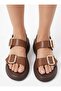 Dx Women's Brown Double Strap Buckle Sandals - 2