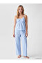 Alita City Women's Pajama Set with Striped Heart Pattern and String Straps with a Difference