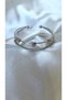 Women's Silver Color Stone Heart Double-Looking Bracelet - 3