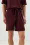 Burgundy Men's Shorts with Elastic Waist