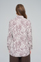 Women's Shawl Patterned Waist-Tie Shirt - 5