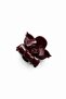 Floral Design Classic Bone Hairpin - Burgundy