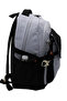 Water Resistant Fabric School Bag Unisex Daily School Backpack 2601 Gray-Black - 7