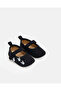 Infant Girls Black Pearl Trim Ballerinas - 2