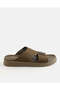 Men Brown Textured Platform Sandals
