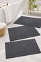 100% Cotton 3-Piece Foot Towel Set |   Soft Textured Bath Foot Towel |   High Water Absorption |   Anthracite - 4