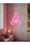 Yoga Meditasyon Figürlü LED Neon Duvar Tablosu | Pembe Aydınlatmalı Modern Dekor | Salon - 4