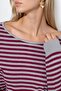 تي شيرت BUSEM مخطط بأكمام طويلة ومضلع - 4