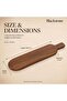 Acacia Wood Serving Board with Handle 49.5 × 12 cm, Oblong Charcuterie and Cheese Platter for Bread, Pastries and Appetisers - 2