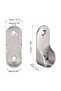 Oval Closet Rod End Flange Bracket, Wardrobe Hanger Pipe Fitting Oval Type, Wardrobe Tube Support Bracket with Screws (Pack Of 2) - 3
