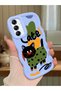 Samsung Galaxy A14 5g Compatible Case Camera Protector Blue Silicone Couple Phone Case Cat Pattern