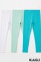 Girls' 3-Pack Plain & Cotton Leggings Set - Casual Long Leggings