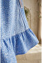 Elastic Waist Floral Patterned Skirt 0308-01 Blue - 4