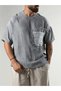 Black Striped Patch Bohemian Men's T-Shirt Coc3289