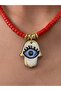 Hellenistic Collection Natural Stone Fatma Ana Ceramic Necklace Red - 3