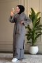 6344 - Stylish and Comfortable Viva Casual Women's Cap Tunic Trousers 3-Piece Set with Waist Tie Detail - 3