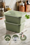 2-Piece Stainless Steel Vacuum Storage Container, Oven and Cake Container 1.65Lt Food Container Lunch Box