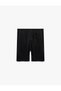 Printed Detailed Pocketed Lace-Up Waist Sports Shorts - 6