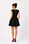 Premium Sleeveless Square Neck Pocketed Flared Mini Dress - 4