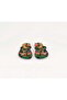 Womens Cheetah Graphic Slippers, Black and Yellow Combo - 3