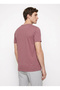 Burgundy Men's Slim Fit Melange T-Shirt Ace091262933 - 4